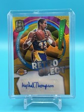 2021-22 Panini Spectra RetroSpect Autographs Mychal Thompson Gold /10 Lakers SSP
