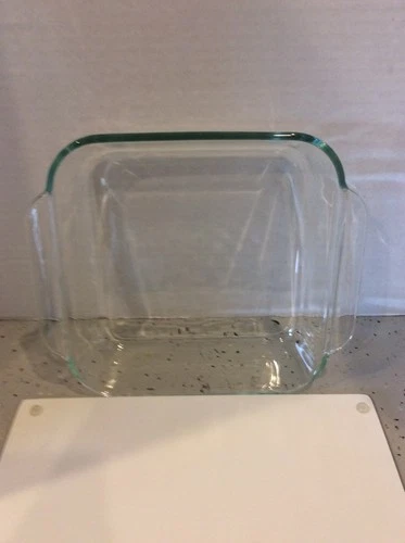 Vintage Pyrex 2 Qt 222 Clear 8x8x2 Square Baking Dish Handles