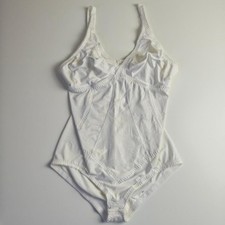 Sears Bodysuit Body Briefer Girdle Ivory White, Size 38B, Vintage Shapewear