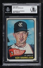 BAS 1965 Topps Ken Harrelson #479 BGS Authentic Auto 0q3