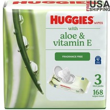 Aloe Vitamin E Baby Wipes Unscented Hypoallergenic Sensitive Skin 3 Packs White