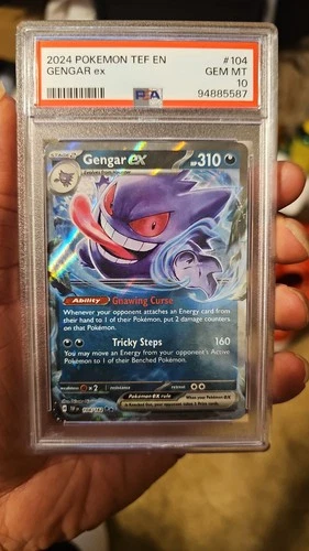 2024 POKEMON TEF EN-TEMPORAL FORCES #104 GENGAR EX PSA 10