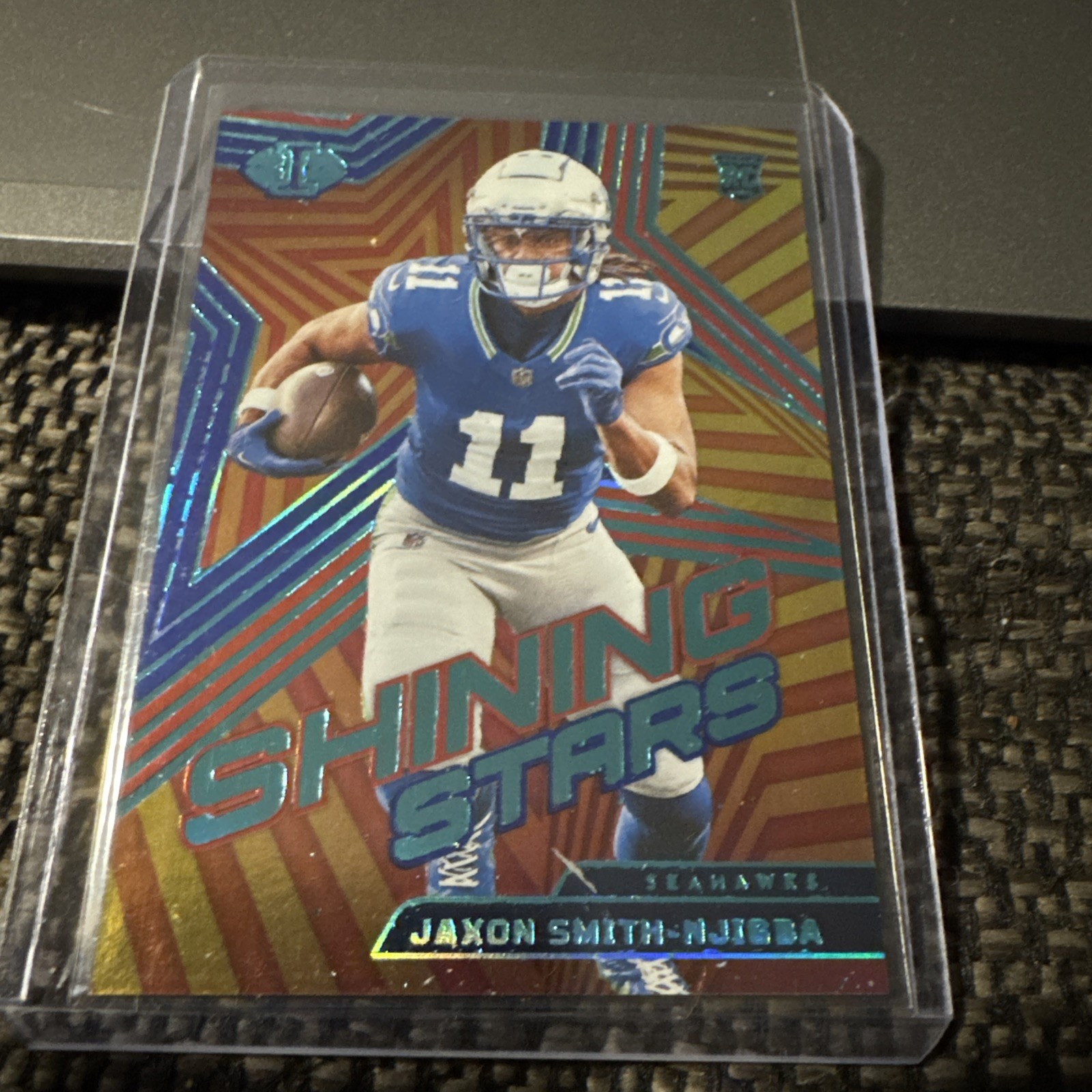 Jaxon Smith-Njigba Panini Illusions Shining Stars #21 Red and Blue