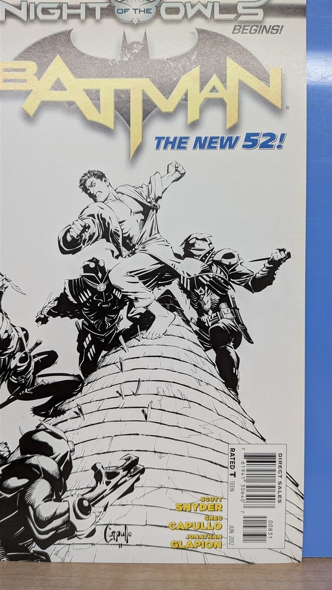 BATMAN #8 New 52 1:200 Greg Capullo B&W Sketch Cover Variant DC