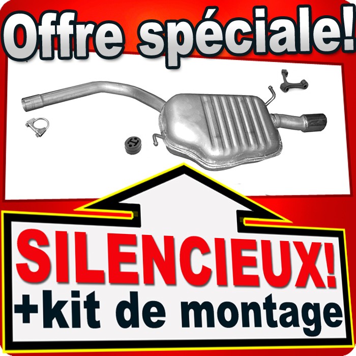 Silencieux arrière pour Audi A4 B5 2.0 130 CH idéal pour contrôle technique