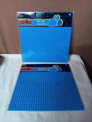 Make-it Blue Construction Block Base Plates ~ Set of 2 ~ 10''x10'' ~ Brand New