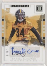 2018 Panini Impeccable Rookie Auto Silver 24/25 Terrell Edmunds #146 Auto 1x9