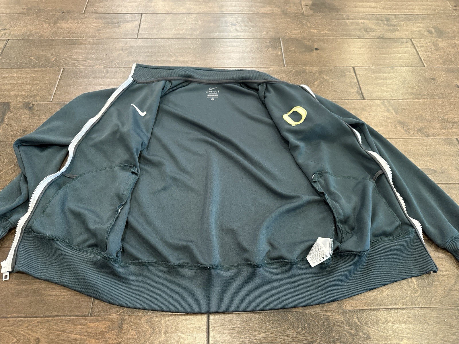 SACAI X NIKE Giacca da pista Nike donna verde NCAA Oregon Ducks full zip taglia L GRANDE