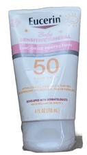 Eucerin Sun Sensitive Mineral Baby Sunscreen Lotion SPF 50 w/ Zinc Oxide 4 oz