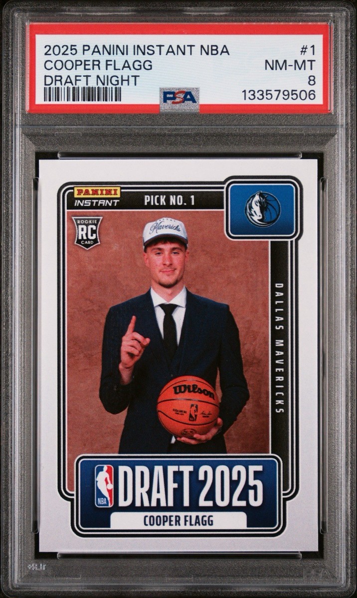 Cooper Flagg PSA 8 Rookie Card 2025-26 Panini Basketball #NBADN-1