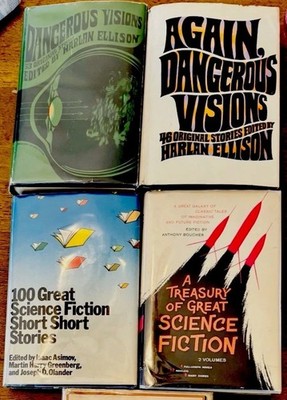 DANGEROUS VISIONS HC 1+2 H. Ellison-Lot 4-200 Great Sci-Fi Short- 2 1st Ed/Print