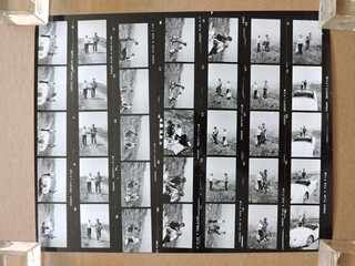 Clint Eastwood with his wife original contact sheet of candid photos 1959