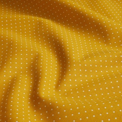 Popeline Baumwollstoff kleine Punkte | Meterware | Öko-Tex | 0,5m | senfgelb