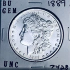 1889 BU GEM MORGAN SILVER DOLLAR UNC MS+++ U.S. MINT RARE COIN 7428