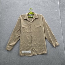 Bulwark FR Men Button Up Shirt XL Khaki Workwear Long Sleeve Flame Resistant