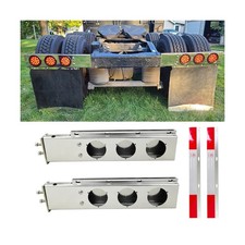 Stainless Steel Straight Spring Loaded Mud Flap Hanger Bracket Mudflap Holder...