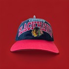 Vintage 1990s Chicago Blackhawks SnapBack Hat Starter Wool Embroidered Spell Out — photo 1