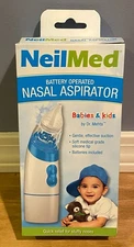 NeilMed Battery Operated Nasal Aspirator Quick relief for Babies & Kids - New