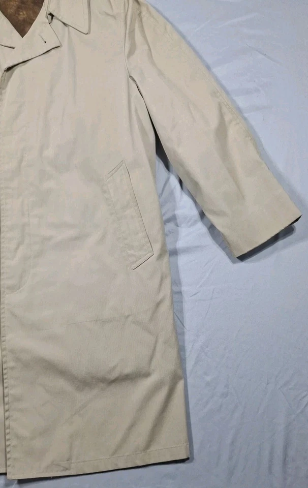 Abrigo Vintage Montgomery Ward Beige Adulto Marrón Imitación Piel Sherpa Forrado Talla 40R Foto 3 de 4