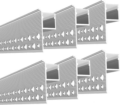 Plaster-in LED Channel 6 Pack 6.6FT Trimless Recessed Aluminum Drywall Light Str