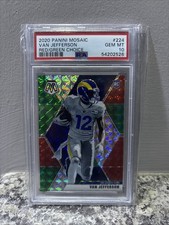 2020 Panini Mosaic Van Jefferson Red/Green Choice Rookie PSA 10 (POP 12)