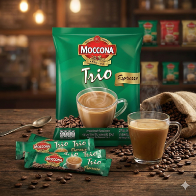 5X Moccona Triova Espresso 3 in 1 Instant Coffee Sachets, 15.8 g x