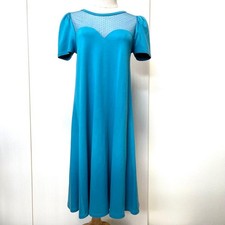 Red Valentino Turquoise Blue Dress Ribbon Dot