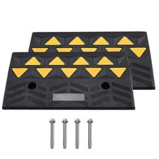 Uimoso Rubber Curb Ramp Set, 2-Pack, 5" Height, 19" Width, Supports 33,069 lbs