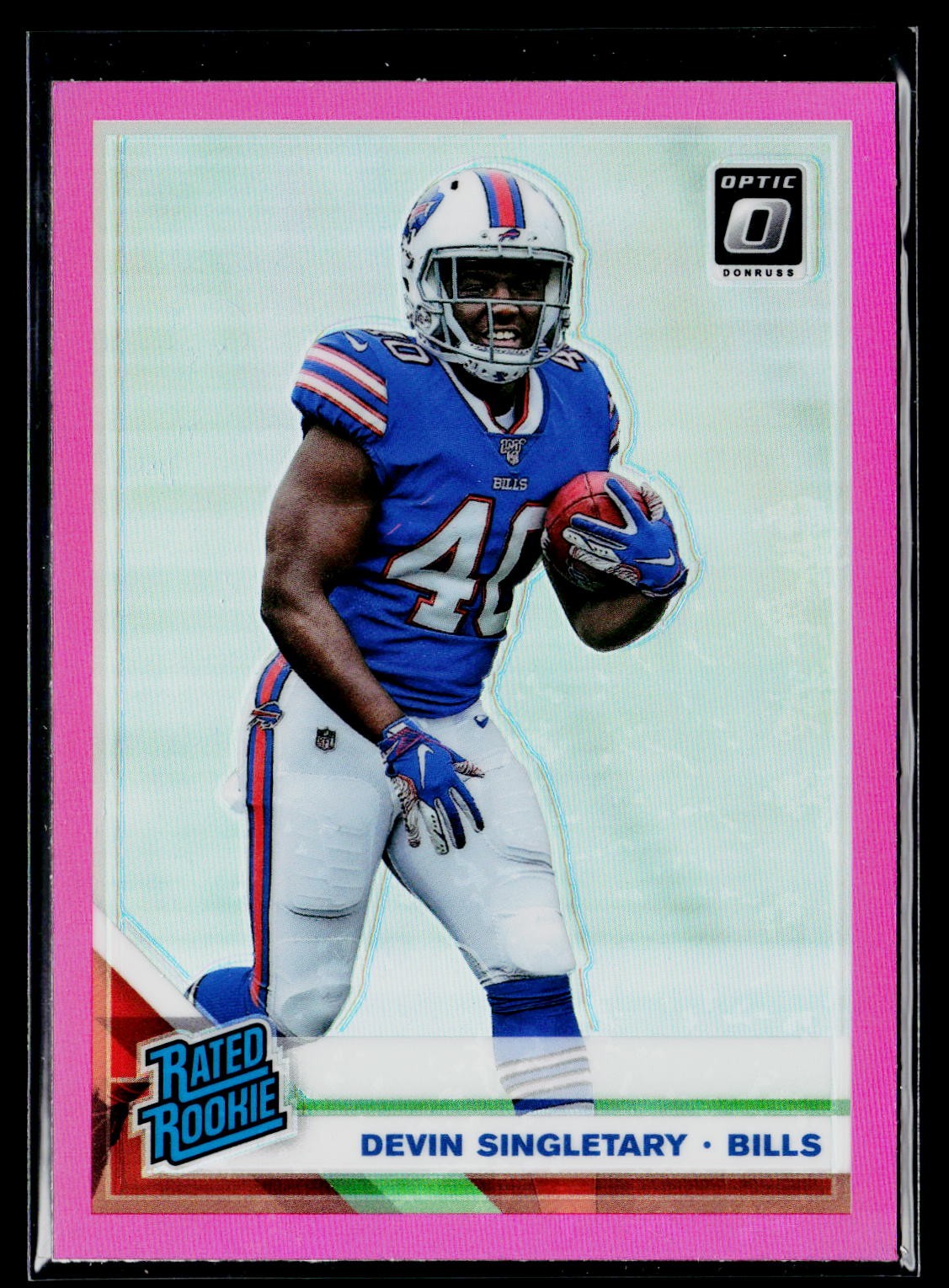 2019 Donruss Optic #178 Devin Singletary Pink RC Buffalo Bills