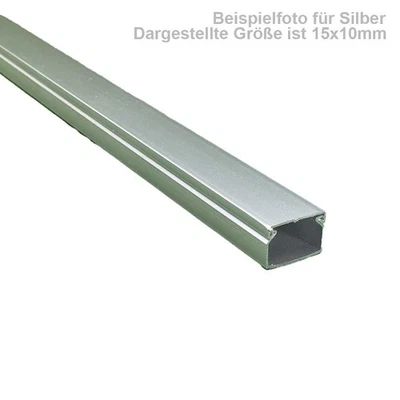 Kabelkanal 20x10 mm Silber Schraubmontage 1 m - Bild 1 von 4