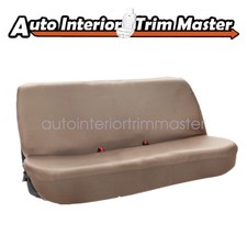 Universal Pu Synthetic Leather Full Size Bench Truck Seat Cover Beige Deluxe