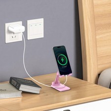 Cell Phone Stand, Adjustable Angle and Height Cell Phone Holder for Desk, Foldab