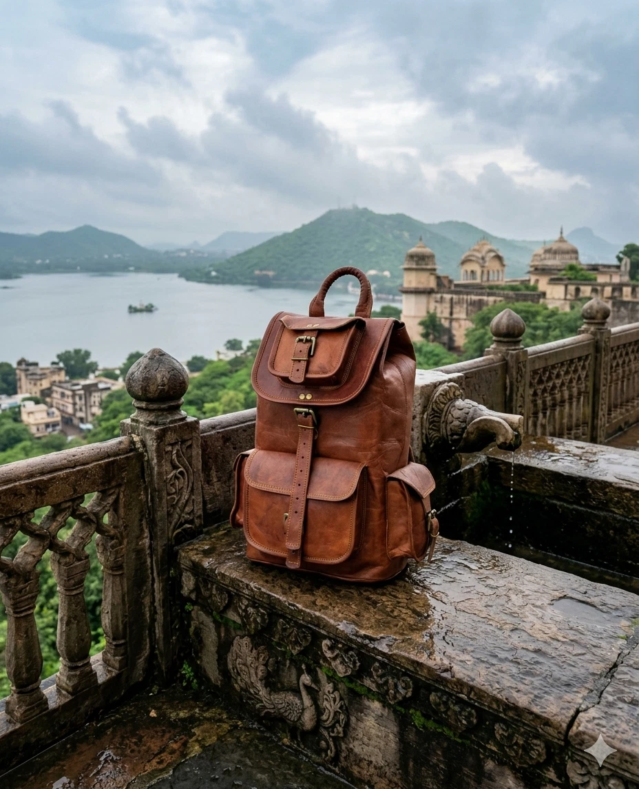 Backpack Laptop Vintage Goat Bag Brown Travel New Men's
