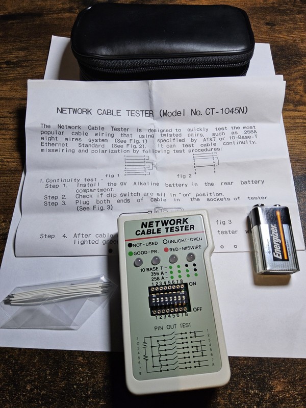 Vntg Network Cable Tester Model CT-1045N Used Untested