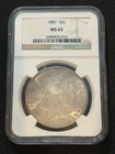 1887 $1 Morgan Dollar NGC MS65 Toned