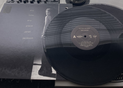 Janet Jackson   Any Time Any Place OG 1993 Press 12'' PROMO In Pic Cover VG+/VG