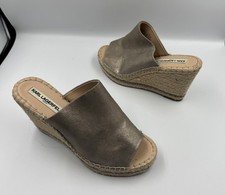 Karl Lagerfeld Paris Carina CHAMPAGNE Slip On Espadrille Wedge Sandal Size US 9M