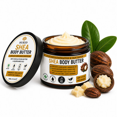 Shea Body Butter Teebaum 60ml Trockene Haut Feuchtigkeitscreme Vegan Handmade Naturcreme