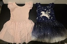 Dance Leotard With Skirt, Tutu, Ballet, Gymnastics Lot Of 2 Size 6-7 Years