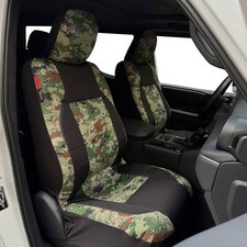 Tactical Camo & Black Canvas Seat Covers Front Pair For Toyota Corolla