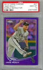 2013 Topps Chrome Jake Peavy  Purple Refractor PSA 10