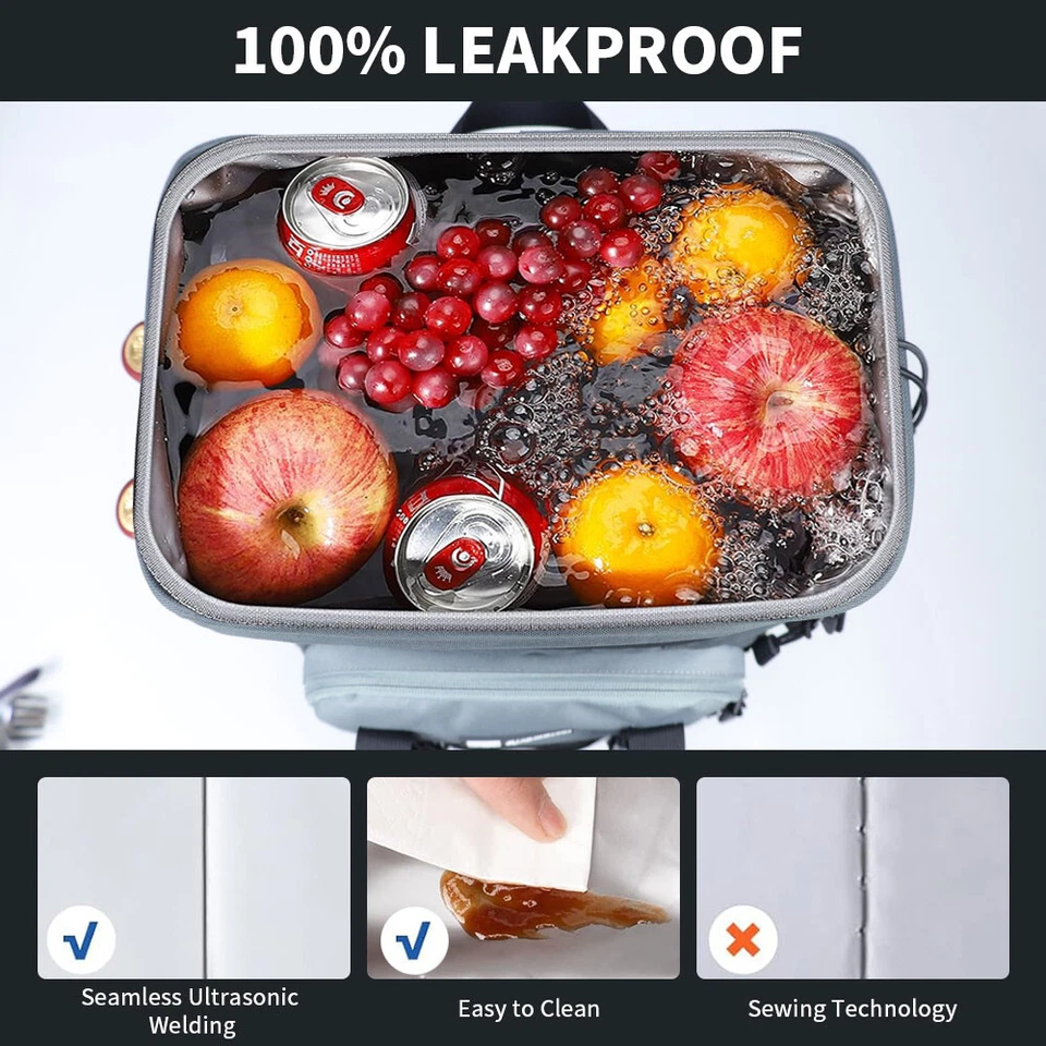 40 罐背包 冷藏箱 大号 隔热 防漏袋 双层 适用于室内/室外 — 第 3/4 张图片