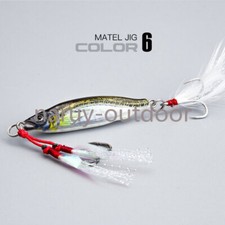 6 Pack 3D Pirnting Metal Jig Fishing Lure Long Casting Bass Catfish Mackerel