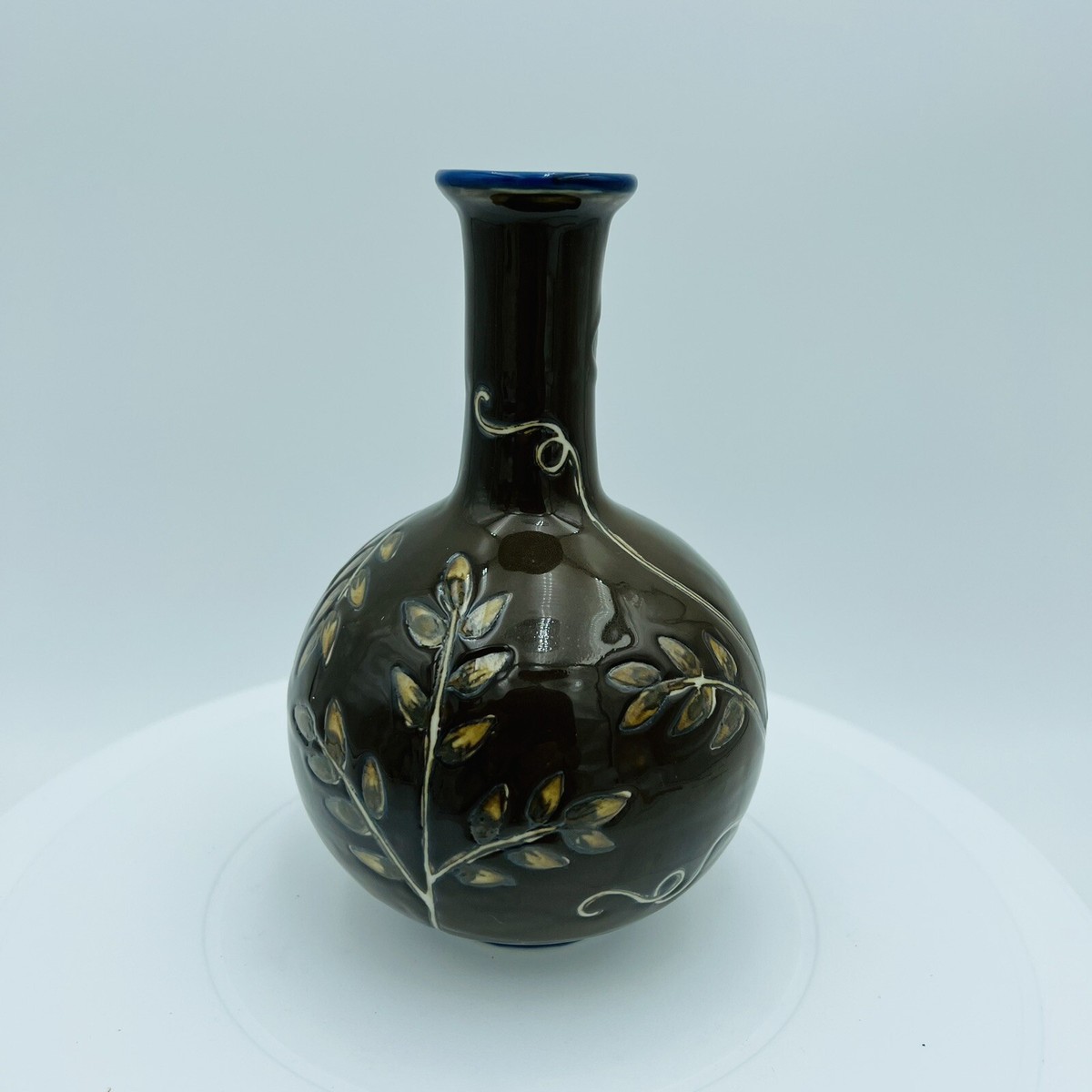 Victoria Hagan Perfect Pieces Porcelain Bud Vase Brown, Cream 