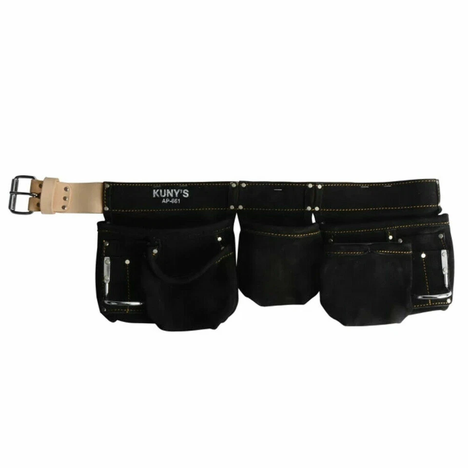 KUNY'S Kunys AP661 5 Pocket Split Grain Water Repellent Carpenters Tool Belt/Apron.