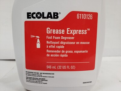 Ecolab 6110126 Grease Express Fast Foam Degreaser 32 oz | eBay