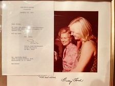 Signed Betty Ford Autographed Color White House Certified Rare with Susan Ford