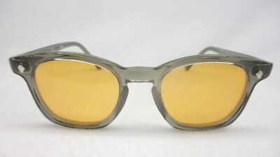 Pentax Hoya Sunglasses Horn Rim 60's Style Gray Blue Blocker