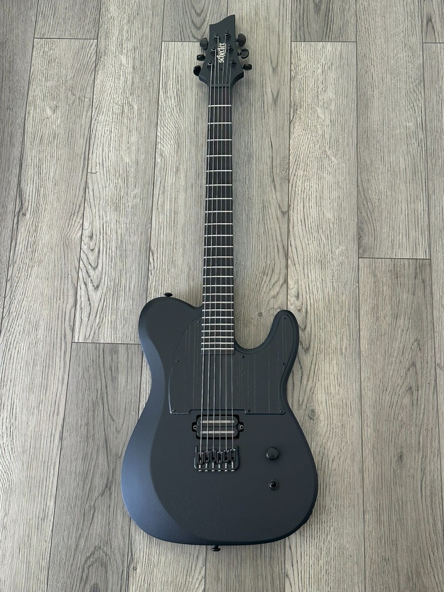 Schecter PT Black Ops Electric Guitar (Satin Black Open Pore) 6