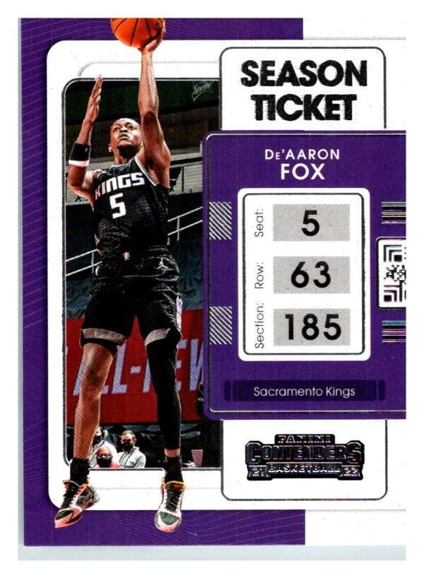 DE'AARON FOX 2021-22 Panini Contenders #59 NBA Sac Kings ID